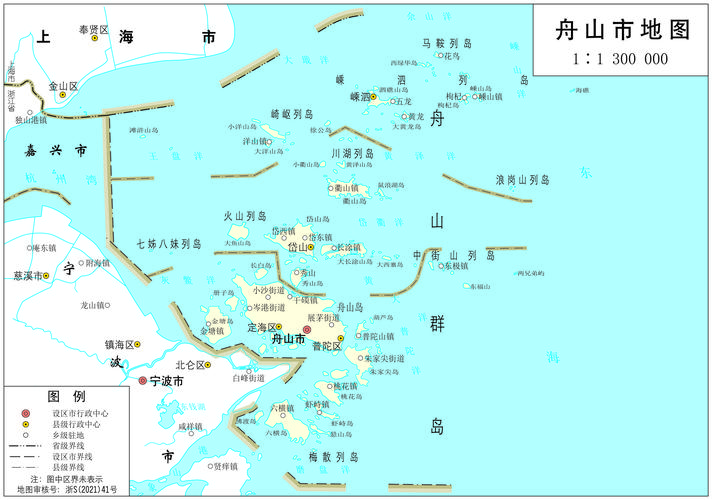舟山地图区域划分