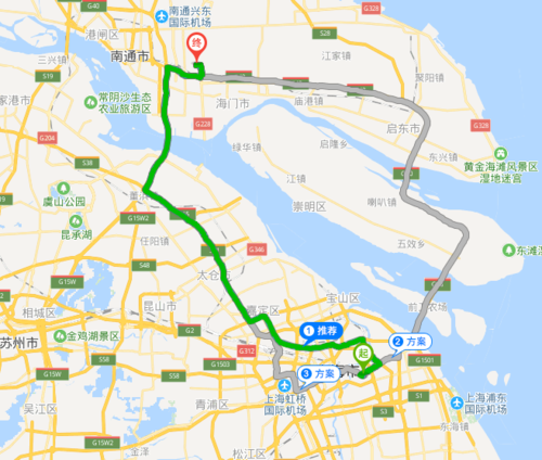 自驾从上海到南通