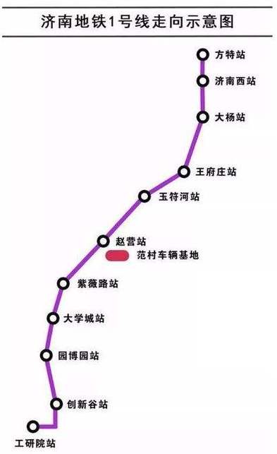 济南地铁一号线线路