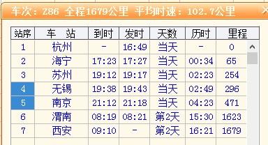 z86南京到西安火车需要多长时间