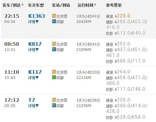 2023年8月1号k117北京发往成都的火车能正常运行吗