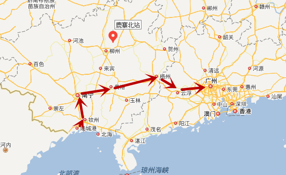 防城港到广州高铁要多久