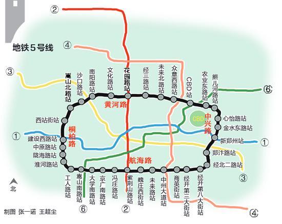郑州东站地铁5号线怎么坐