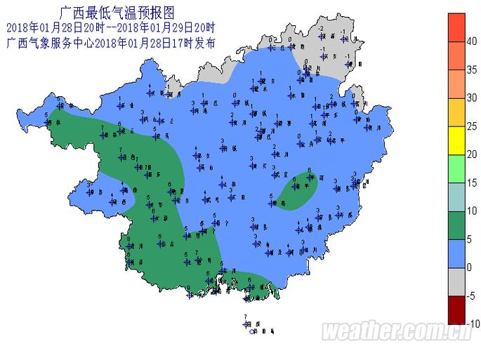 广西最冷的五个县