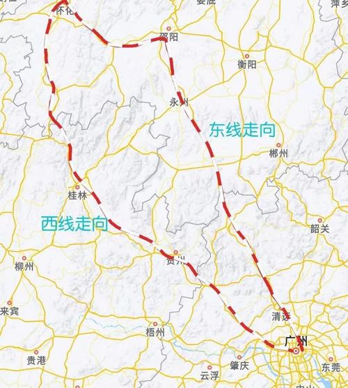 广州南到怀化南的高铁经过哪些站