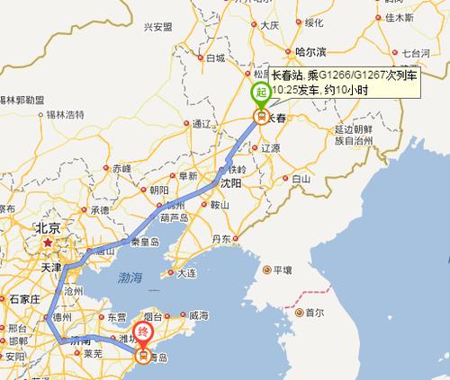 青岛到渭南高铁途经