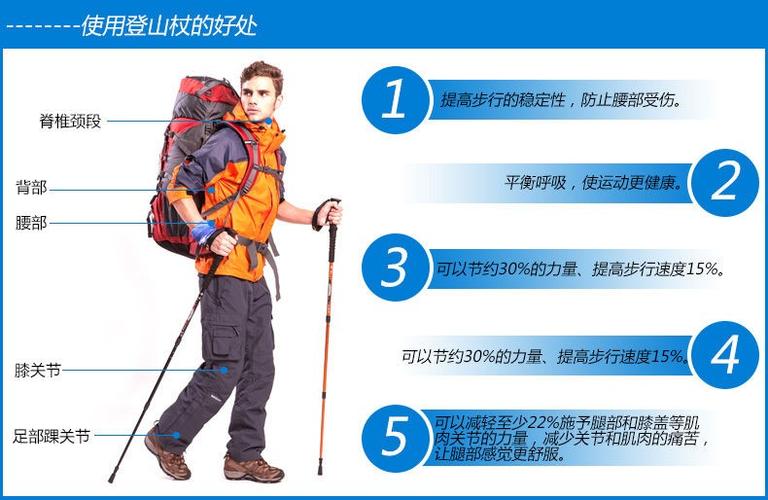 爬山登山杖的正确用法