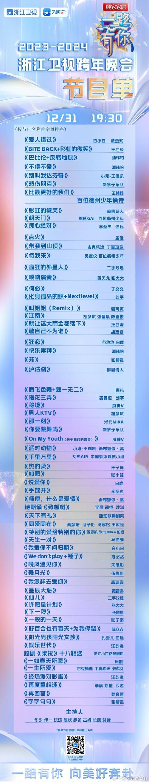 2010年湖南卫视的跨年演唱会节目单谁有呀