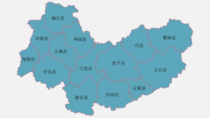 忻州地图区域划分