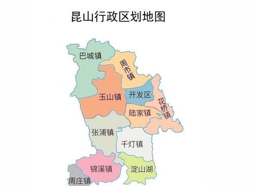江苏昆山有哪些乡镇
