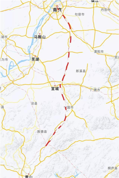 南京南到黄山北的高铁途经哪些站