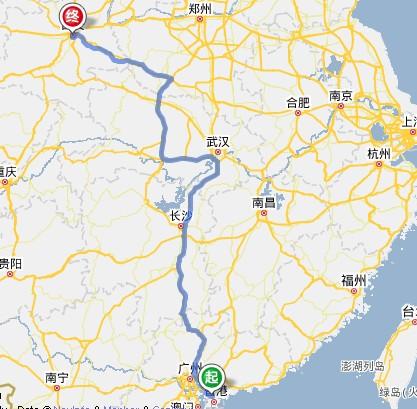 西安北到深圳北的高铁途经哪些地方