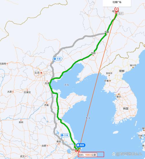 上海到哈尔滨高铁多少公里