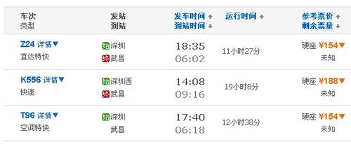 从深圳坐火车去武汉怎么走