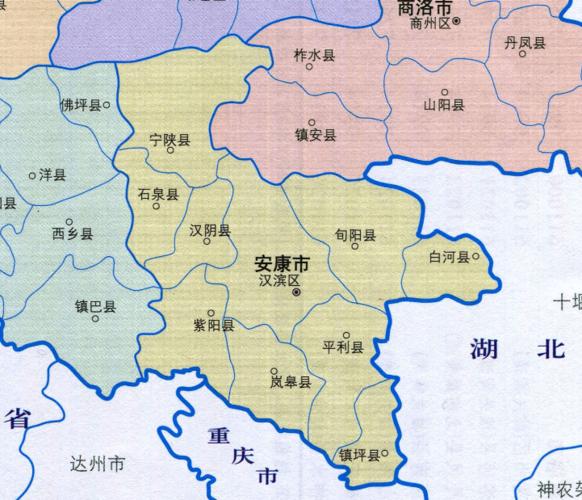 陕西省安康市有几个县城 分别是哪些