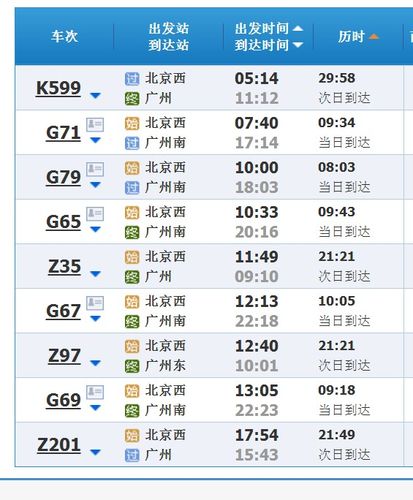 北京到广州直达高铁多少小时