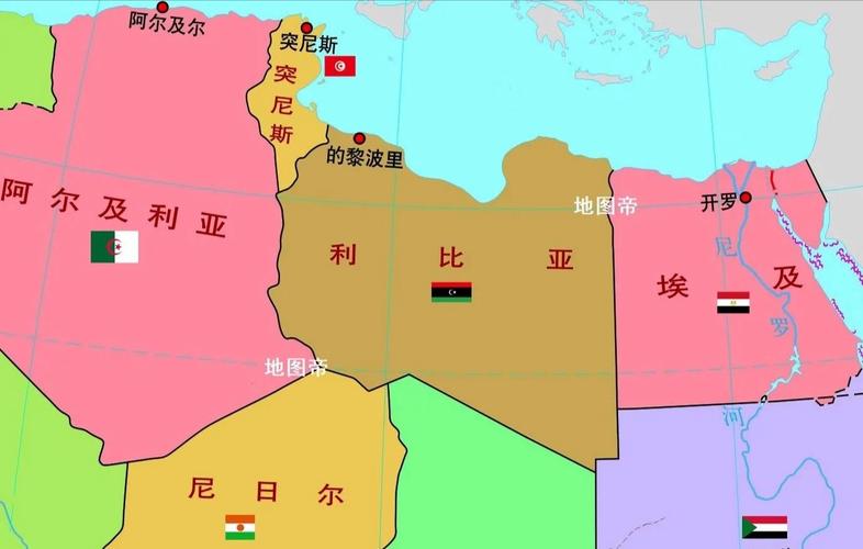 利比亚在地图的哪里