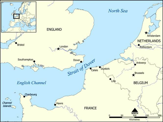 法国两海之间的分界线