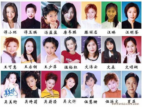 香港TVB所有女艺人名称