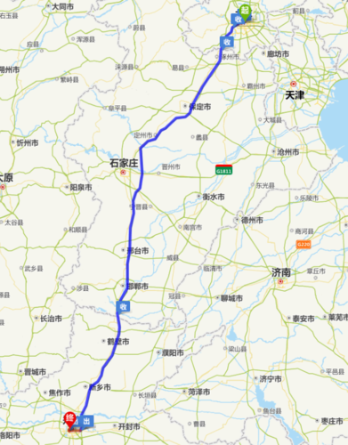 郑州到北京高铁距离多少公里