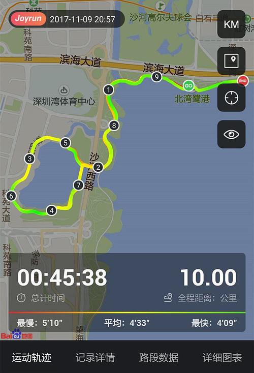 深圳湾公园跑步路线