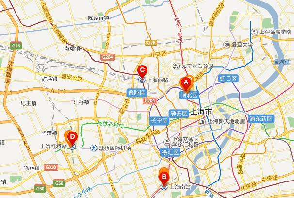 上海火车站在哪里