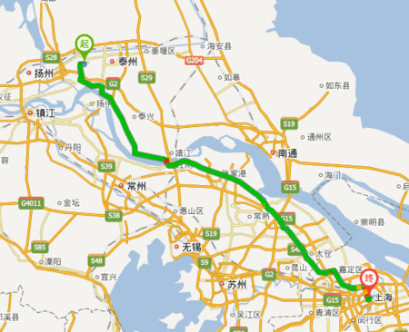 上海到徐州经过扬州吗