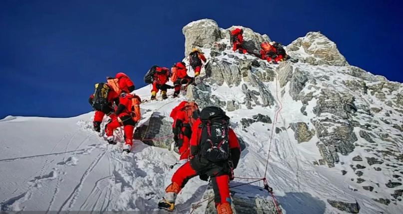 珠峰科考队登顶过程