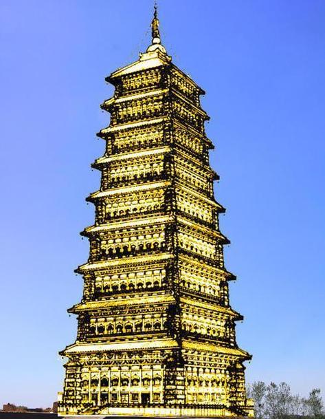 永宁寺塔的高和边长各是多少米