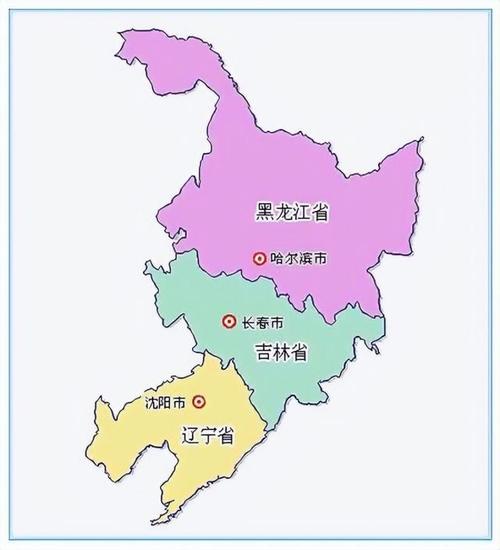 东北三省地图像什么