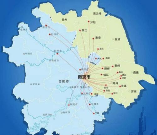南京在安徽的什么位置