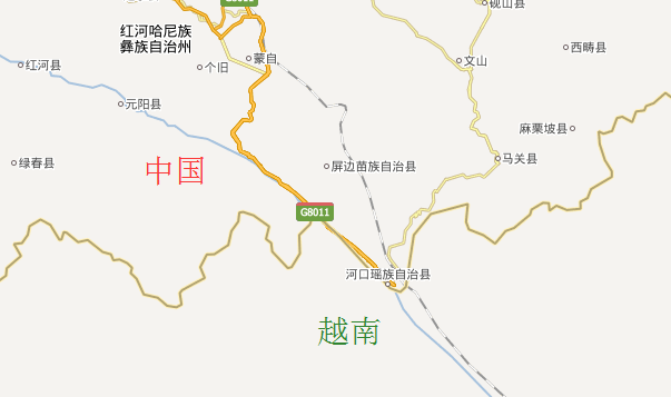 云南的河口跟越南边界在什么地方