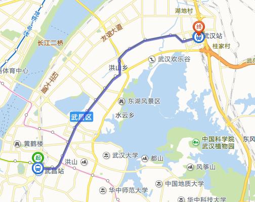 武昌火车站到汉口火车站怎么走