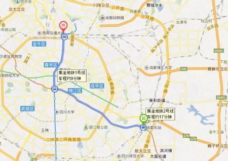 从成都东站到升仙湖坐地铁怎么走