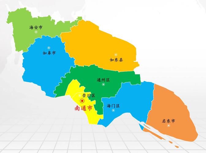 南通市地图区域划分