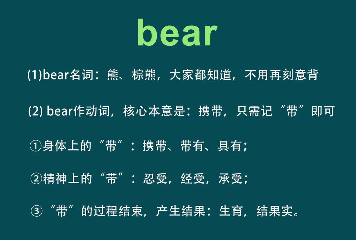 bear的汉语意思