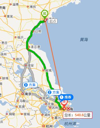 青岛到上海多少公里