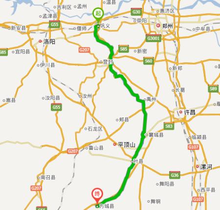 方城离郑州有多少公里